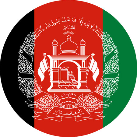 The national flag of the world, Afghanistanのイラスト素材