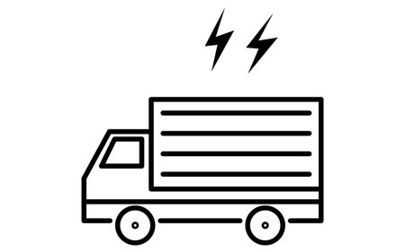 Image icon of a 2-ton truck making noise, Vector Illustrationのイラスト素材
