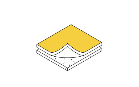 Illustrated guide to soundproof and vibration-reducing mats for noise reduction in rental properties, Vector Illustrationのイラスト素材