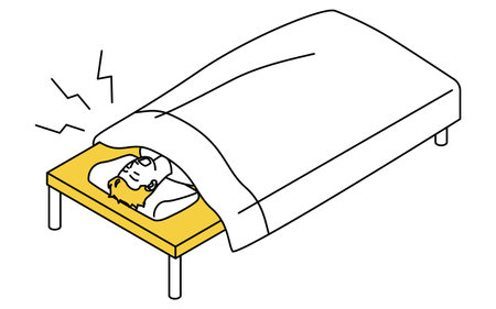 Noise problems in rental properties: Snorers, Vector Illustrationのイラスト素材