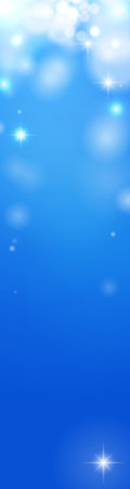 Christmas banner with glittering blue background, with copy space, Vector Illustrationのイラスト素材