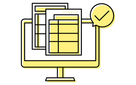 Illustrations of the Electronic Bookkeeping Act system, electronic bookkeeping, and preservation of electronic data in electronic form, Vector Illustrationのイラスト素材