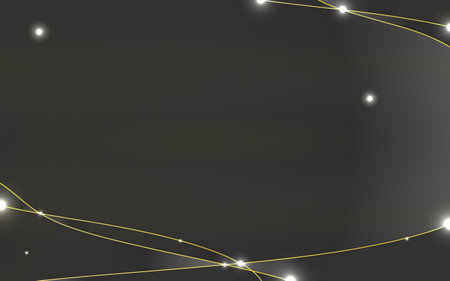 Glowing gold lines and black abstract background with Black Friday text, Vector Illustrationのイラスト素材