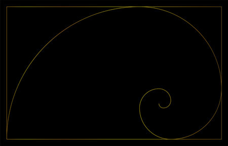 Ratio used in design, golden ratio 1:1.618, Vector Illustrationのイラスト素材