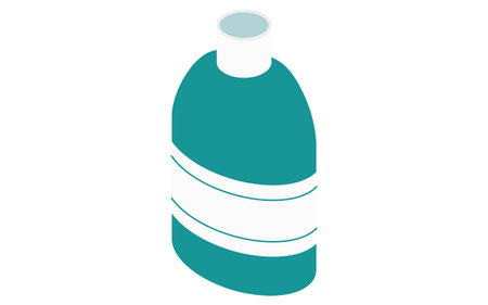Cleaning supplies: bottle-type detergent, isometric illustration, Vector Illustrationのイラスト素材