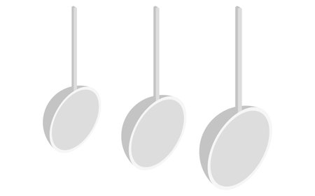 Cookware: measuring spoons large and small, isometric illustration, Vector Illustrationのイラスト素材