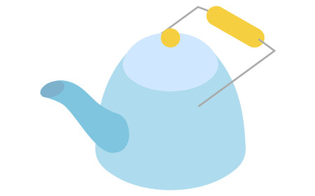 Appliances: kettle, simple isometric illustration, Vector Illustrationのイラスト素材
