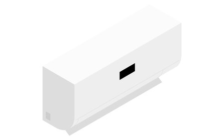 White appliances: air conditioners, isometric illustrations, Vector Illustrationのイラスト素材