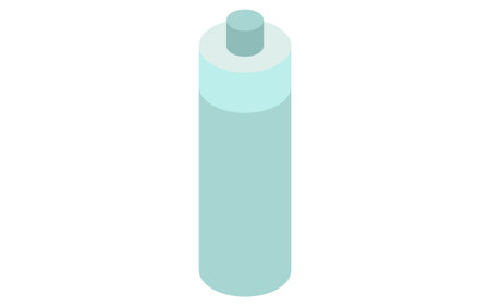 Bottles of makeup and water emulsion, isometric illustration, Vector Illustrationのイラスト素材