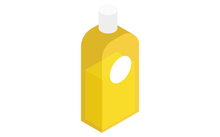 Bathing: shampoo bottle, isometric illustration, Vector Illustrationのイラスト素材
