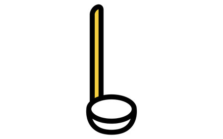 Cooking utensils: ladle, isometric illustration, Vector Illustrationのイラスト素材