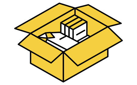 For Rent: Packing for a move, isometric illustration, Vector Illustrationのイラスト素材