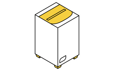 White appliances: washing machine, isometric illustrations, Vector Illustrationのイラスト素材
