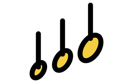 Cookware: measuring spoons large and small, isometric illustration, Vector Illustrationのイラスト素材