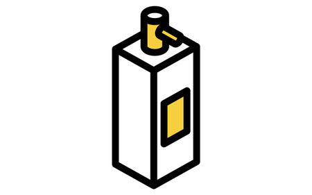 Bathing: shampoo bottle, isometric illustration, Vector Illustrationのイラスト素材