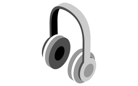 Noise-canceling headphones Illustration of a handy noise-canceling product, Vector Illustrationのイラスト素材