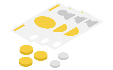Eemergency kit of cash(banknotes and coins), simple isometric illustration, Vector Illustrationのイラスト素材
