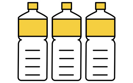 Simple line drawing icon of emergency kit, mineral water, Vector Illustrationのイラスト素材