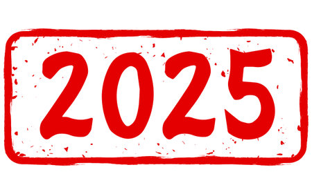 New Year's stamp for the Year of the Snake, 2025, Vector Illustrationのイラスト素材
