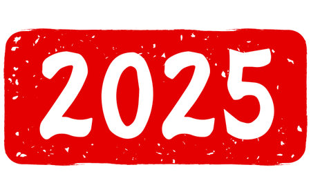 New Year's stamp for the Year of the Snake, 2025, Vector Illustrationのイラスト素材