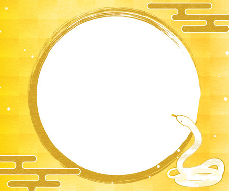 New Year's First Banner for the Year of the Snake 2025, Vector Illustrationのイラスト素材