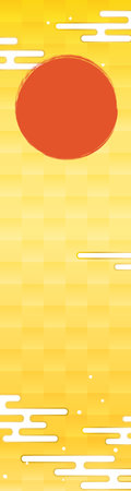 Japanese banner for New Year's and year-end gifts, Vector Illustrationのイラスト素材