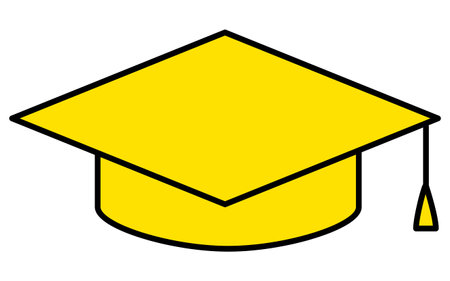 College graduation caps, business icons for targets, goal attainment, and goals, Vector Illustrationのイラスト素材