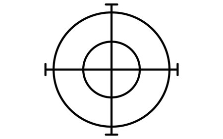 Business icons for gun sights, target and goal attainment, and goals, Vector Illustrationのイラスト素材
