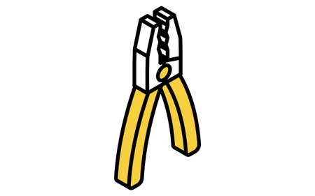 Isometric simple line drawing tool icon, pliers, Vector Illustrationのイラスト素材