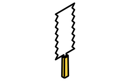 Isometric simple line drawing tool icon, Double-edged saws, Vector Illustrationのイラスト素材
