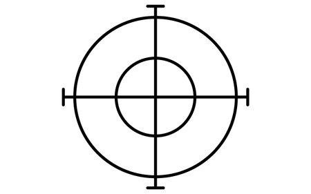 Business icons for gun sights, target and goal attainment, and goals, Vector Illustrationのイラスト素材