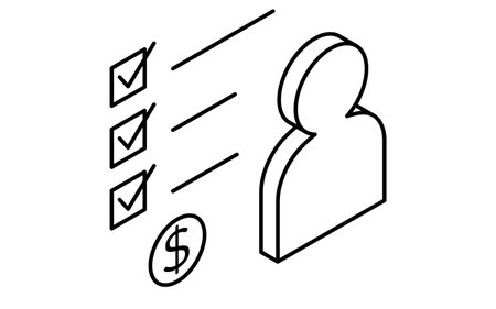 Checklist of tasks to increase sales, business icons for targets, goal attainment, and goal, isometric illustrations, Vector Illustrationのイラスト素材