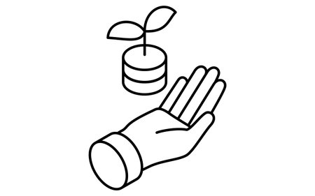 Business icons of hands, targets, goal attainment, and goal, isometric illustrations of the person making the investment, Vector Illustrationのイラスト素材