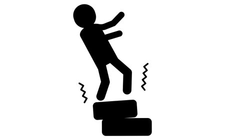 Pictograms for scaffolding caution, safety signs, danger, and warning, Vector Illustrationのイラスト素材