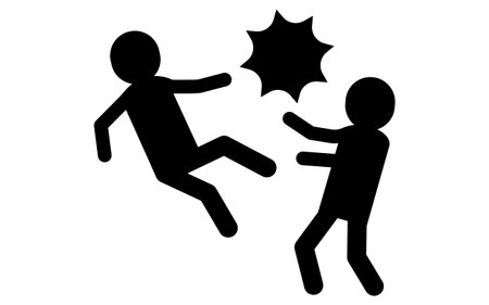 Pictograms for collision warning, safety signs, danger, and alerts, Vector Illustrationのイラスト素材