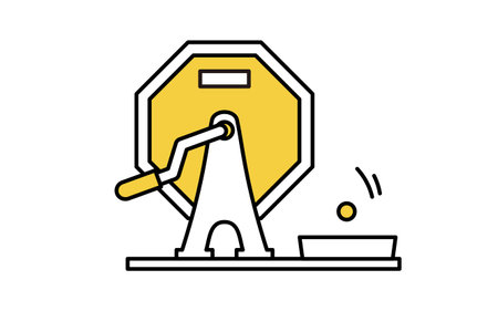 Rattle of the lottery machine, Vector Illustrationのイラスト素材