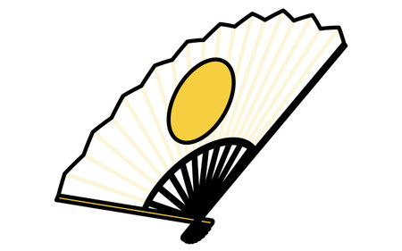 Fan of the rising sun, isometric line drawing icon, Vector Illustrationのイラスト素材