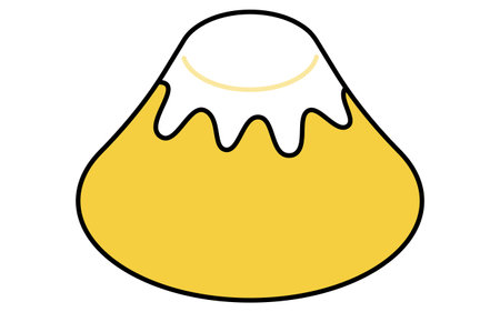 Simple Mt. Fuji, isometric line drawing icon, Vector Illustrationのイラスト素材