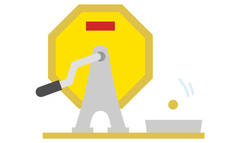 Rattle of the lottery machine, Vector Illustrationのイラスト素材