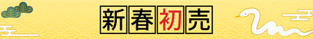 New Year's First Banner for the Year of the Snake 2025 - Translation: New Year's first saleのイラスト素材