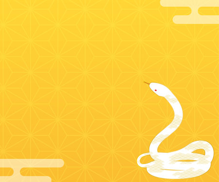 New Year's First Banner for the Year of the Snake 2025, Vector Illustrationのイラスト素材