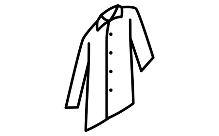 Men's travel coats, Clothes simple isometric line drawing icon in black and white, Vector Illustrationのイラスト素材