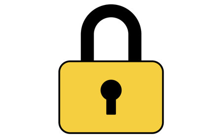 Locked padlock, Crime Prevention and Home Security Icons, Vector Illustrationのイラスト素材