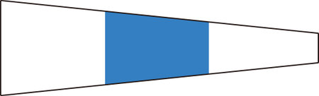 NATO Signal Flag "Destination" - Ship and Navigation Signal Vector Illustrationのイラスト素材