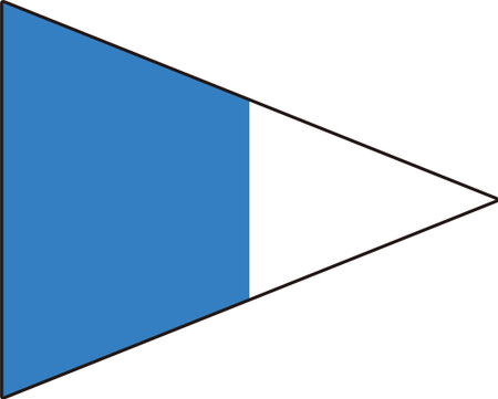 Second Flag of International Maritime Signal Flags - Ship and Navigation Signal Vector Illustrationのイラスト素材