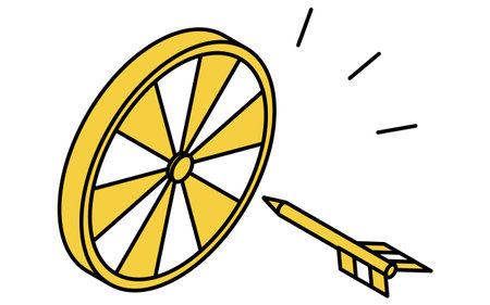 Event Icon, Roulette dart simple simple isometric icon, Vector Illustrationのイラスト素材