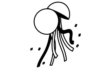 Event Icon, Simple, simple isometric icon of a dusk ball, black and white, Vector Illustrationのイラスト素材