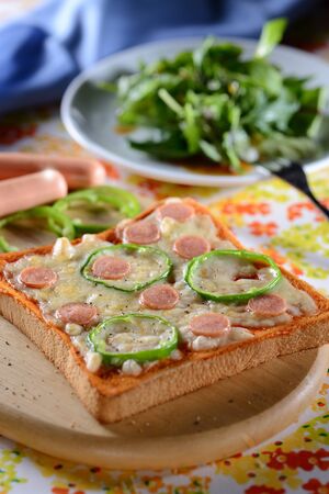 Pizza toastの写真素材