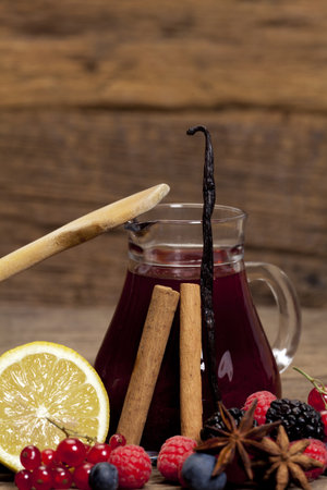 Fresh ingredients for a traditional berry jellyの写真素材