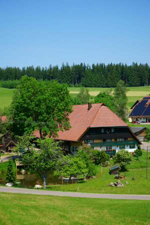 Beautiful and large country house on a working farm in the Black Forestのeditorial素材